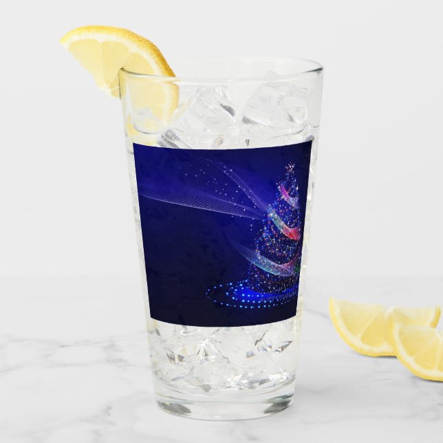 Verre SlipperyJoe arbre de Noël numérique translucide ro (Devant glace)