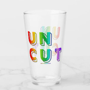 Verre SlipperyJoe non coupé vibrant vivant néon arc-en-c
