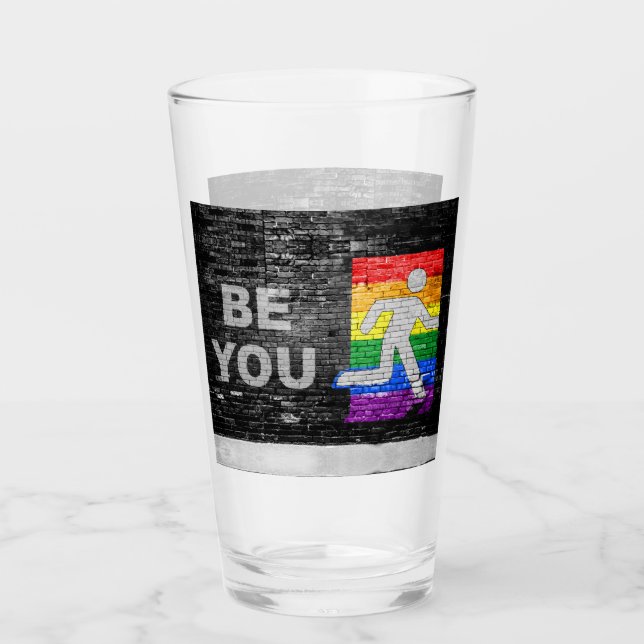 Verre SlipperyJoe's Be You black brick wall walk figu (Devant)