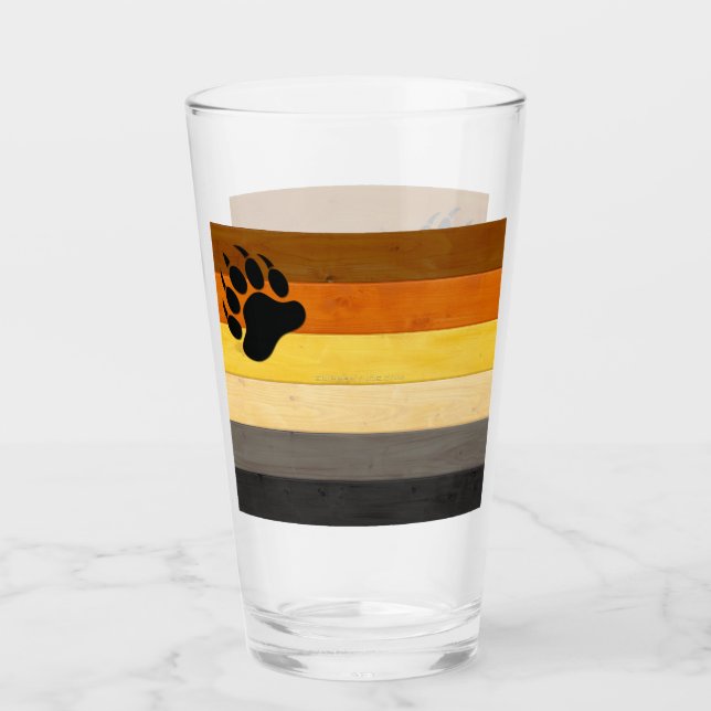 Verre SlipperyJoe's Bear Pride drapeau de la texture du  (Devant)