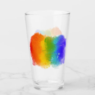 Verre SlipperyJoe's orgueil éclatant couleurs arc-en-cie