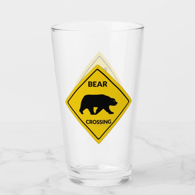 Verre SlipperySignal de passage de l'ours de Joe silhoue (Devant)