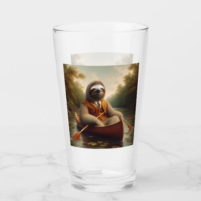 Verre Sloth Dans Un Canoë (Devant)