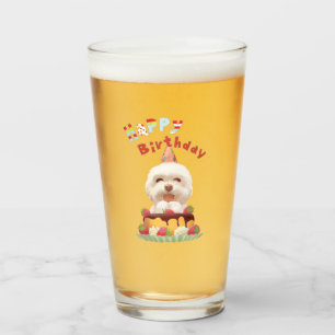 Verre Smile Pup : Joyeux Anniversaire Bichon & Art de Gâ