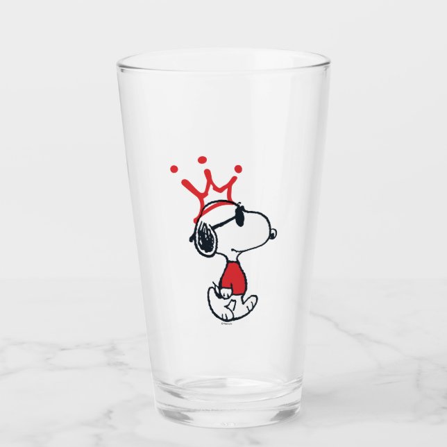 Verre Snoopy - Joe Cool Crown (Devant)