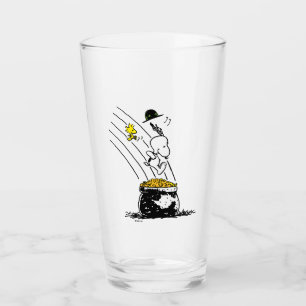 Verre Snoopy Jumping dans le pot d'or