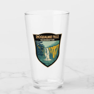 Verre Snoqualmie Falls Washington Cascade Vintage
