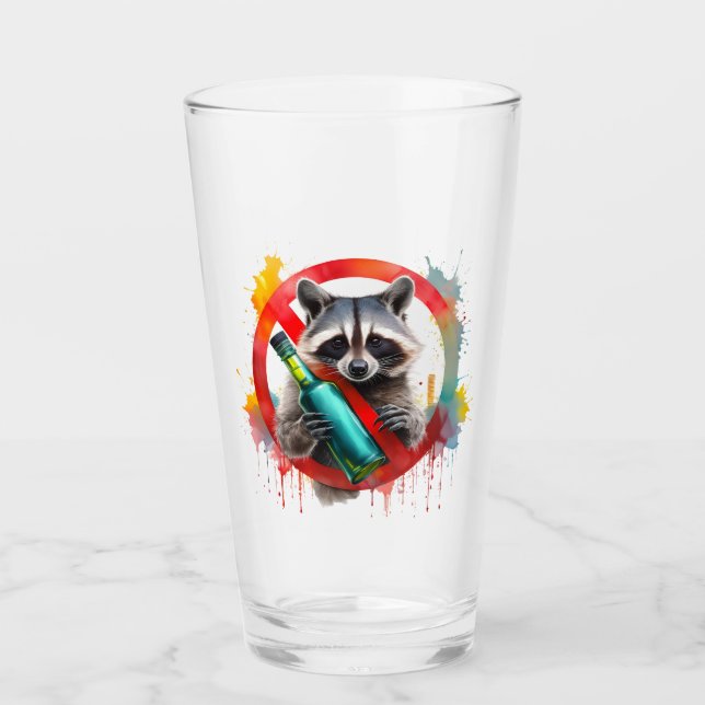 Verre Sobre, Raccoon, Sans alcool, non alcoolisé (Devant)