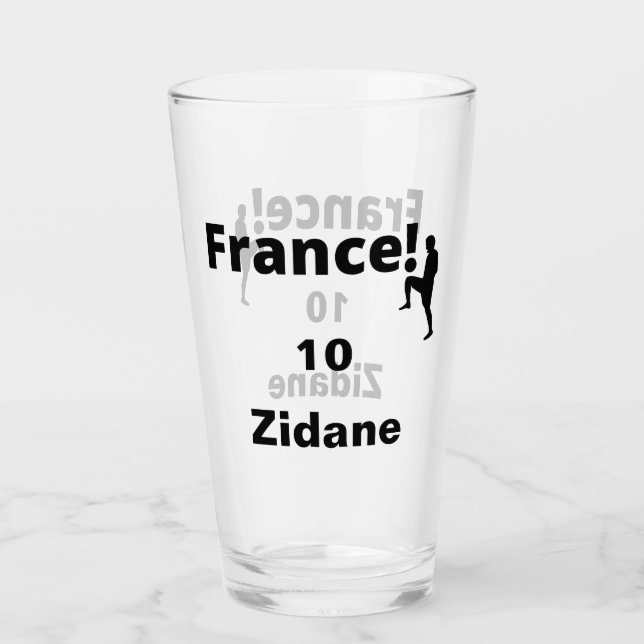 Verre Soccer France, personnalisable (Devant)