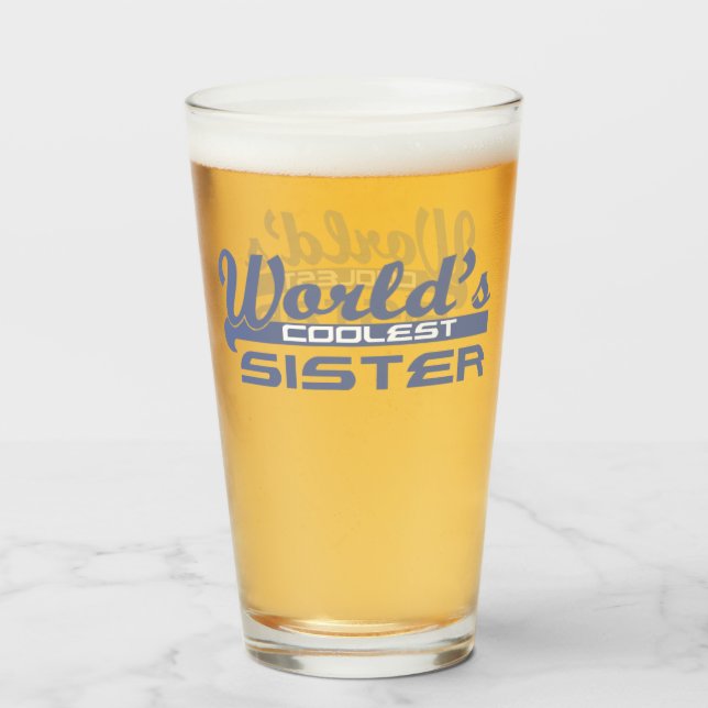 Verre Sœur la plus cool du monde (Devant (rempli))