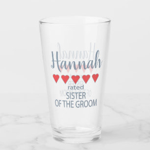 Verre Soirée nuptiale et mariage 5 Soeur de coeur de la 