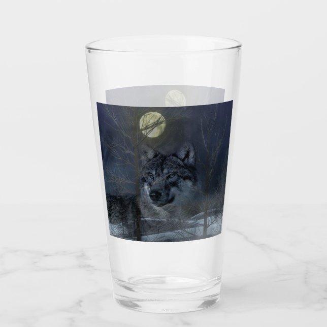 Verre Soirée Wolf Spirit Moon (Devant)