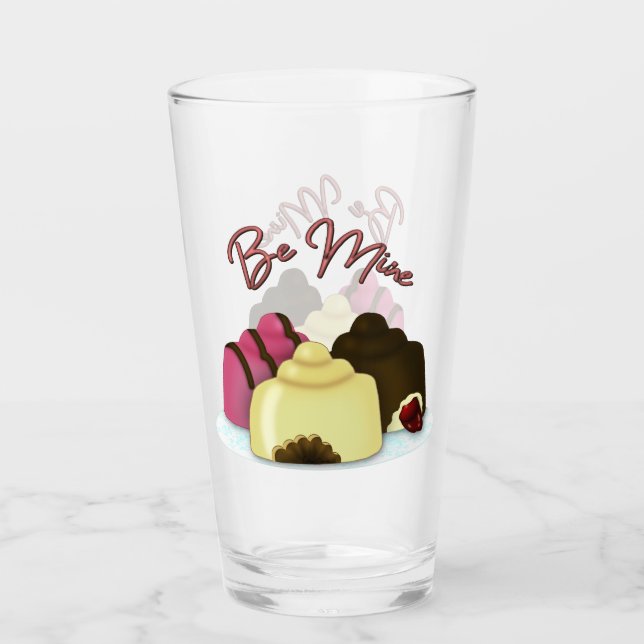 Verre Sois Mienne Friandises de la Saint-Valentin (Devant)