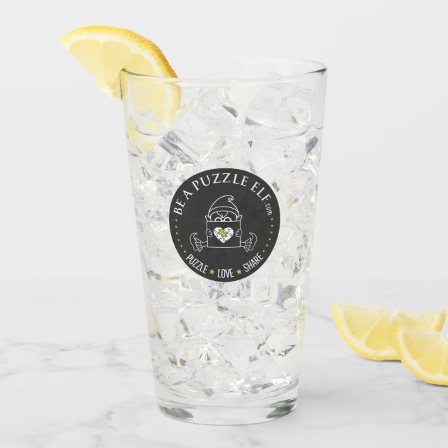 Verre Sois un elfe casse-tête — Bouteille d'eau / Gobele (Devant glace)