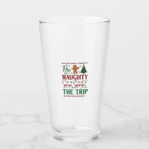 Verre Sois vilain sauve le voyage de Noël pain d'épices