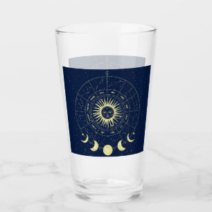 Verre Soleil Céleste Phases de Lune Zodiaque