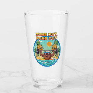 Verre Soleil en vue, jeux de mots en vue Badge de plage