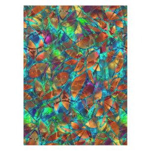 Verre souillé d'abrégé sur floral nappe
