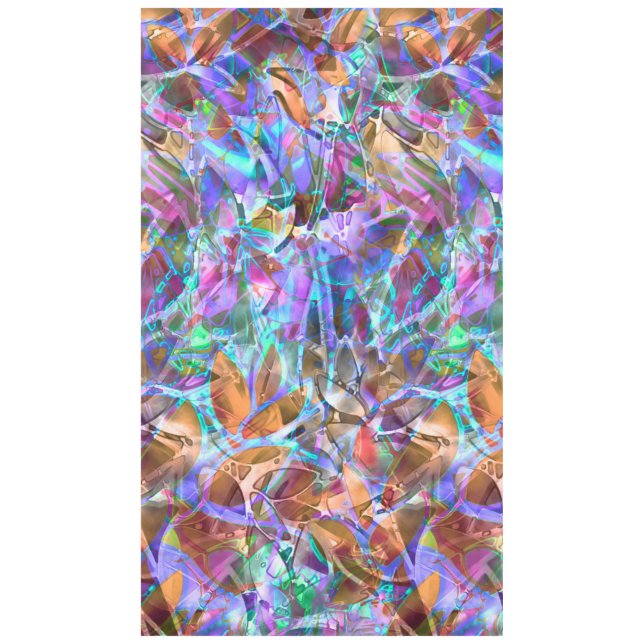 Verre souillé d'abrégé sur floral nappe (Devant)