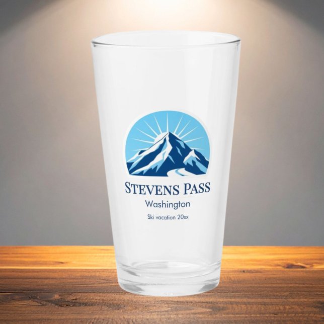 Verre Souvenir de vacances de ski à Stevens Pass Washing (Créateur téléchargé)