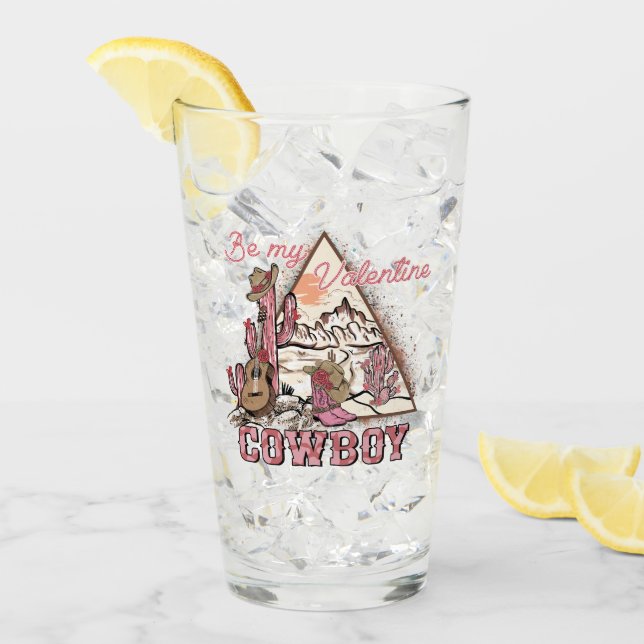 Verre Soyez Mon Cowboy Valentine | Désert occidental rom (Devant glace)
