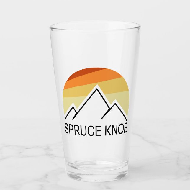 Verre Spruce Knob Virginie-Occidentale Rétro (Devant)