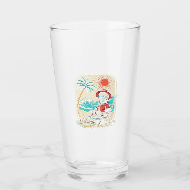 Verre Squelette Drôle d'Été (Devant)
