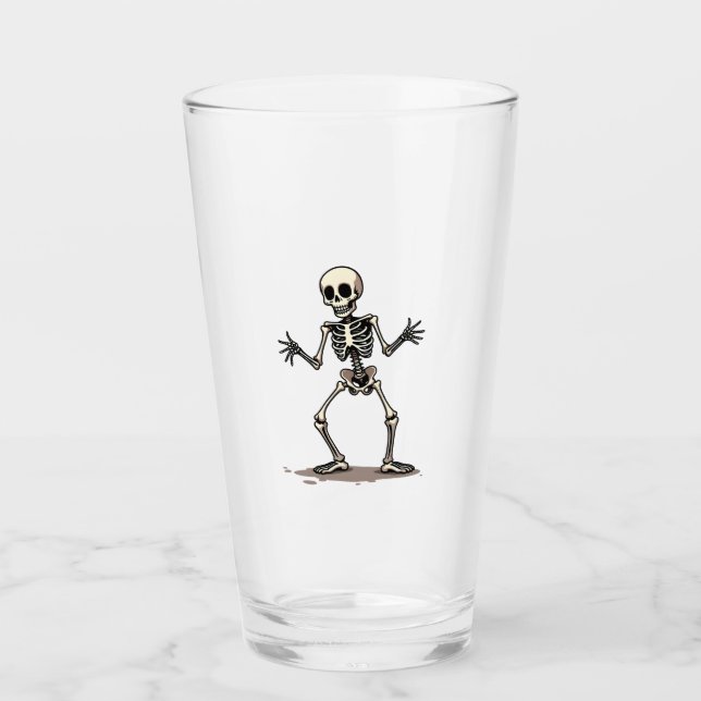 Verre Squelette faisant le Dab � Chemise de danse drôle  (Devant)
