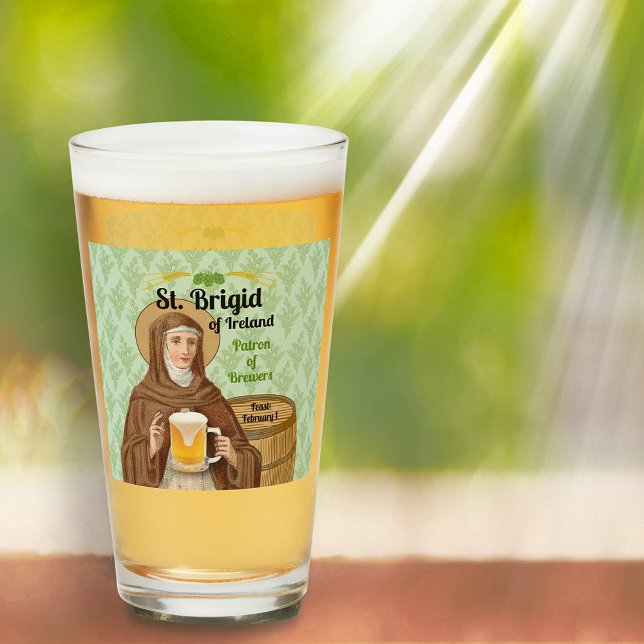 Verre St. Brigid of Ireland and Her Barrel of Beer (Créateur téléchargé)