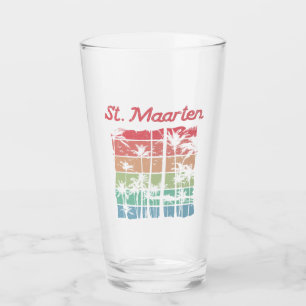 Verre St Maarten Arc-en-ciel Couleurs Saint Martin