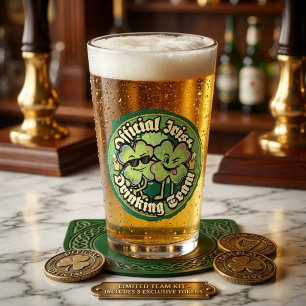 Verre St Paddy officiel de l'équipe de buveurs irl