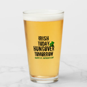 Verre St Patrick's Day Irlandais Aujourd'hui faim demain