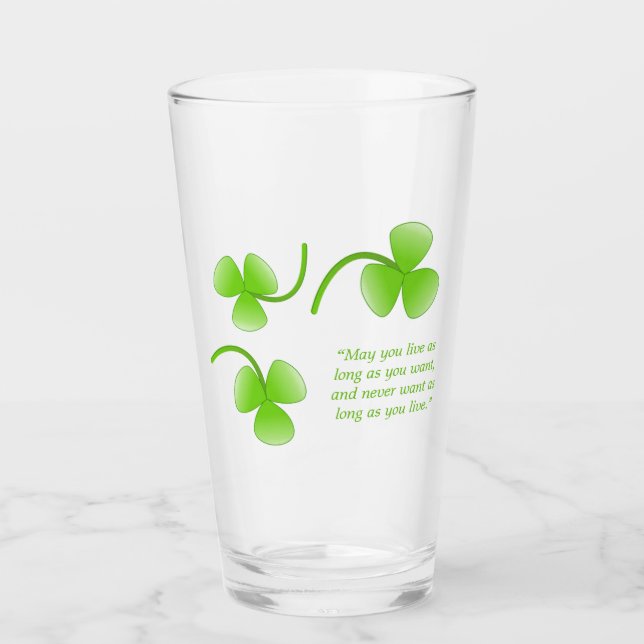 Verre St. Patrick's Day Irlandais Blessing Pint Glass (Devant)