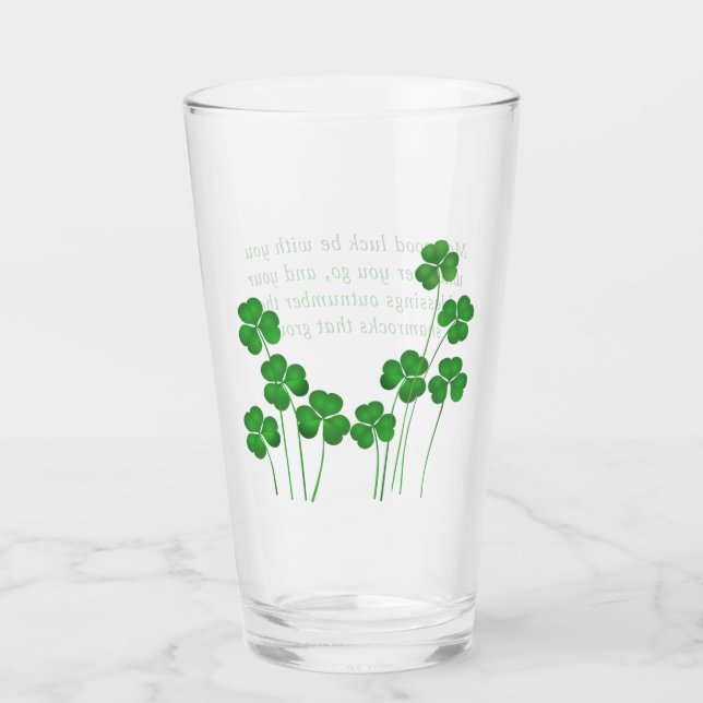 Verre St. Patrick's Day Irlandais Blessing Pint Glass (Devant)