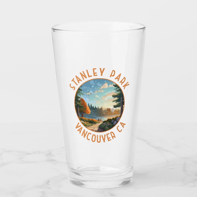 Verre Stanley Park Vancouver Canada Art retro en détress (Devant)