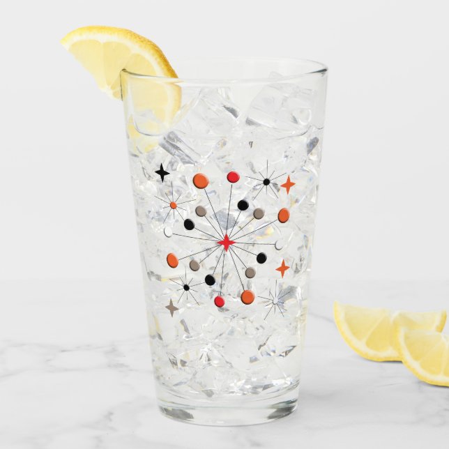 Verre Starburst atomique rétro Motif moderne du milieu d (Devant glace)