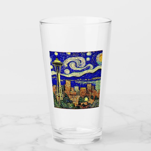 Verre Starry Night Seattle Washington (Devant)