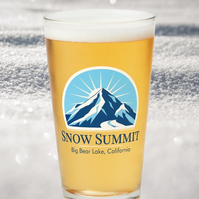 Verre Station de ski Snow Summit Californie souvenir (Créateur téléchargé)