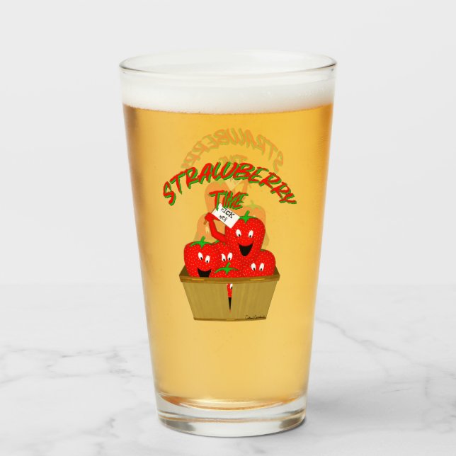 Verre Strawberry Time ! (Dos (rempli))