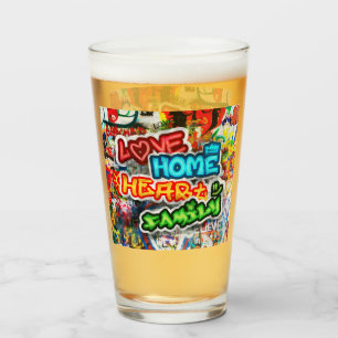 Verre Streetart Graffiti Amour Maison Cœur Coloré Funky