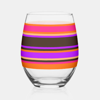 Verre strié - Orange, Magenta & Purple