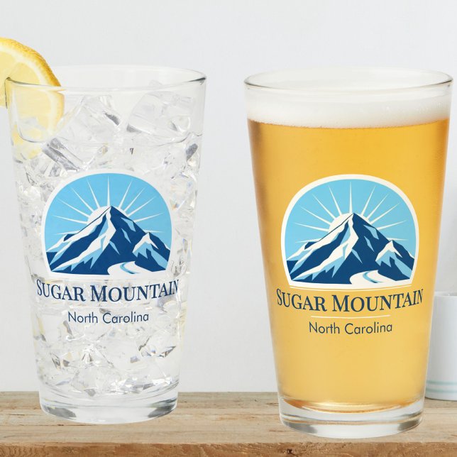 Verre Sugar Mountain NC Ski resort beer glass (Créateur téléchargé)
