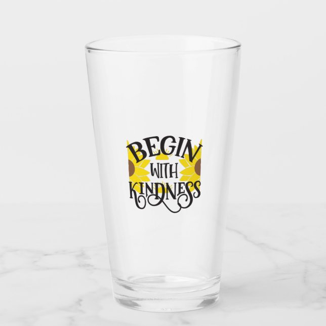 Verre Sunflower Lover | Begin With Kindness (Devant)