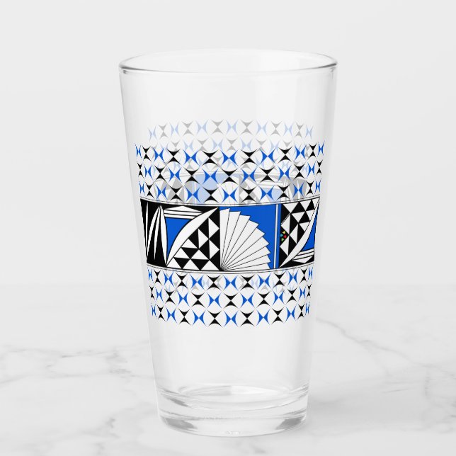 Verre Sunrise sud-ouest en bleu (Devant)