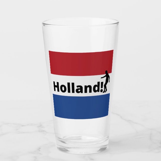 Verre Supporter vibrant du drapeau néerlandais (Devant)