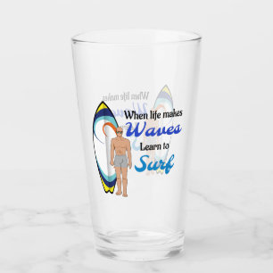 Verre Surboard Ocean Waves Blue Motivational Quote