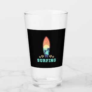 Verre Surf Et Fleur