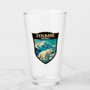 Verre Svalbard Norvège Ours polaire Voyage Art Vintage