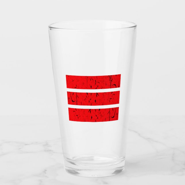 Verre Symbole Cool à 3 Lignes | Uniformité & Harmonie Co (Devant)