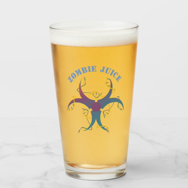 Verre Symbole de danger de bio épissage génétique (Devant (rempli))